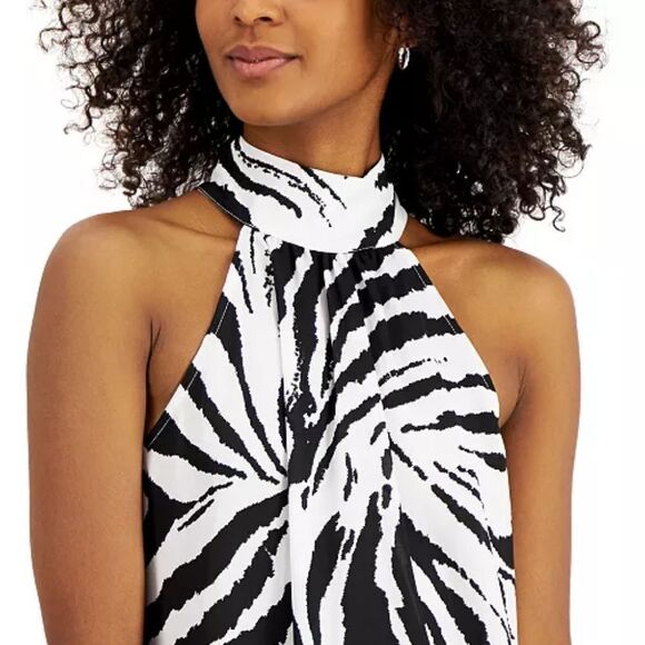 Inc International Concepts Printed Sleeveless Mock-Neck Top sz Med - Picture 3 of 14